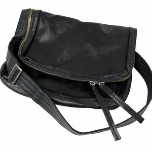 Alchimia Italian Leather Removable Strap Convertible Messenger Saddle Bike Bag